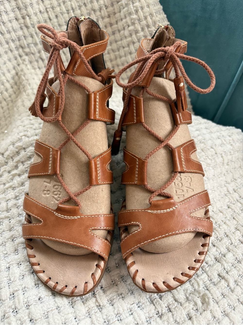 PIKOLINOS Alcudia tan leather gladiator sandals size 37